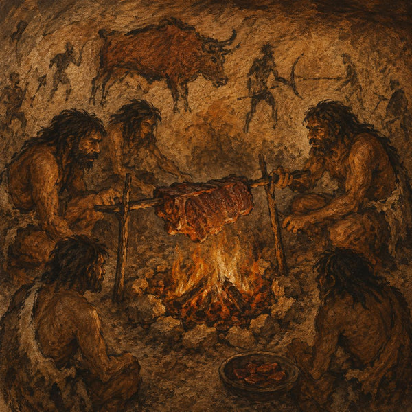 Ősi hús-tűzhely életkép